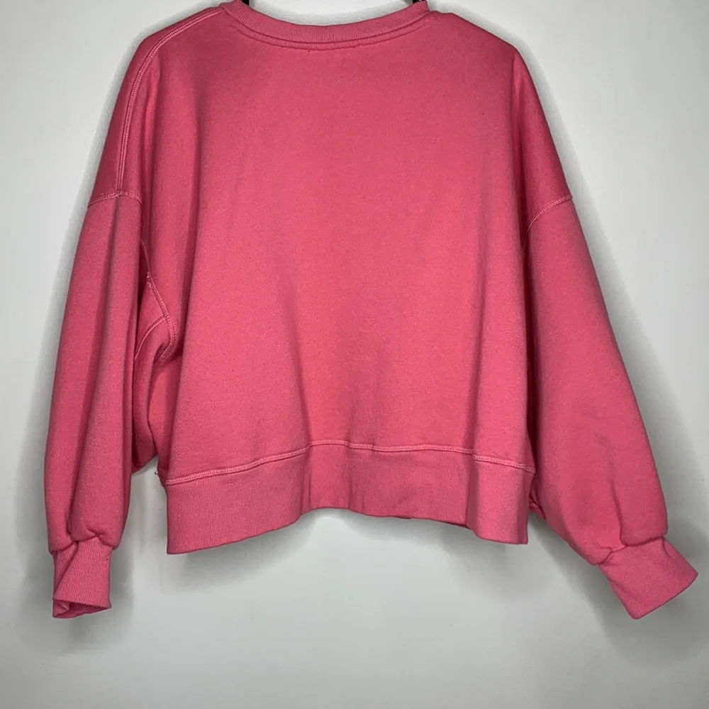 Skull House | Pretty Pink Oversized Sweatshirt ALTERNATIVE BARBIE CORE OS Crop - Picture 5 of 10
